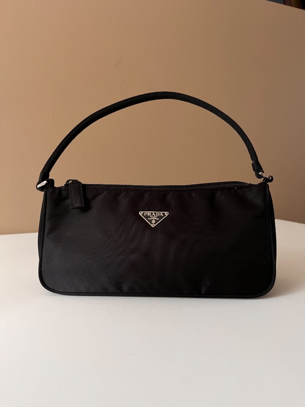 Authenticated Vintage Prada Black Nylon Shoulder Bag